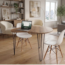 Ver mais imagens de Mesa de Jantar Orgânica Escritório 2 Lugares 90x60 Escrivaninha Home Office Pés Agulha Floresta