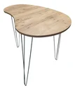 Ver imagem 6 de Mesa de Jantar Orgânica Escritório 2 Lugares 90x60 Escrivaninha Home Office Pés Agulha Floresta