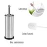 Escova Sanitária Aço Inox Limpador de Vaso Sanitário - 2