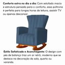 Ver imagem 5 de Poltrona Amamentação Balanço Quarto Descanso Grécia Linho Linho Azul