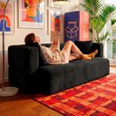 Ver imagem 6 de Sofá Cama Nômade 1,88m Xpand Tech Tecido Velourê Preto Cama Inbox