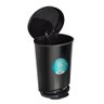 Lixeira Cesto de Lixo Plástico 10litros Tampa Pedal Preto - 3