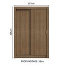Ver mais imagens de Guarda-roupa Solteiro 2 Portas de Correr 2 Gavetas Rustic Vivare Madesa Rustic