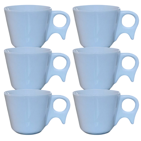 Kit Jogo 6 Xicaras Café/chá 200ml Cabo Prático -porcelana(2)