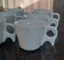 Ver mais imagens de Kit Jogo 6 Xicaras Café/chá 200ml Cabo Prático -porcelana(2)