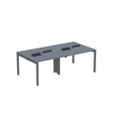 Ver imagem 2 de Estação de Trabalho Mesa Plataforma Escritório Dupla para 4 Pessoas com Caixa de Tomada PDC