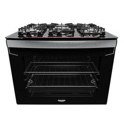 Fogão 5 Bocas de Embutir Diplomata com Mesa de Vidro Dako Bivolt Preto - 1