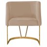 Poltrona Antonella Com Base Dourada Capuccino - 1