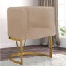 Poltrona Antonella Com Base Dourada Capuccino - 2