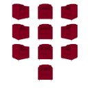 Ver imagem 1 de Kit 10 Cadeira Poltronas Decorativas Recepção Clinica Suede Cor:Vermelho