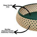 Ver imagem 3 de Bandeja Decorativa Multiuso para Banheiro Redonda Design Palhinha Treliça Rattan 23cm - Mundial Casa