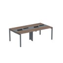 Ver imagem 2 de Estação de Trabalho Mesa Plataforma Escritório Dupla para 4 Pessoas com Caixa de Tomada PDC