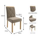 Ver imagem 6 de Mesa para Sala de Jantar Maite 160 cm com 6 Cadeiras Fernanda Cimol Nature/Off White/Joli Mesa Maite