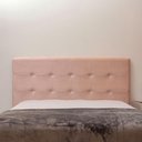 Ver imagem 2 de Cabeceira Casal 140cm X 120cm Estofada Detalhe em Cristais Cor:veludo Rose