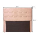 Ver imagem 4 de Cabeceira Casal 140cm X 120cm Estofada Detalhe em Cristais Cor:veludo Rose