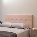 Ver imagem 1 de Cabeceira Casal 140cm X 120cm Estofada Detalhe em Cristais Cor:veludo Rose