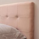 Ver imagem 3 de Cabeceira Casal 140cm X 120cm Estofada Detalhe em Cristais Cor:veludo Rose