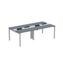 Ver imagem 2 de Estação de Trabalho Mesa Plataforma Escritório Dupla para 4 Pessoas com Caixa de Tomada PDC