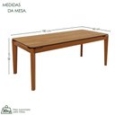 Ver imagem 3 de Conjunto Sala de Jantar Mesa 180x90cm 6 Cadeiras em Madeira Maciça com Assento Estofado Jade Marrom/