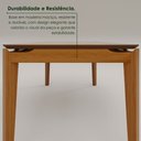 Ver mais imagens de Conjunto Sala de Jantar Mesa 180x90cm 6 Cadeiras em Madeira Maciça com Assento Estofado Jade Marrom/