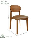 Ver imagem 4 de Conjunto Sala de Jantar Mesa 180x90cm 6 Cadeiras em Madeira Maciça com Assento Estofado Jade