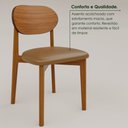 Ver imagem 6 de Conjunto Sala de Jantar Mesa 180x90cm 6 Cadeiras em Madeira Maciça com Assento Estofado Jade Marrom/