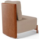 Ver mais imagens de Poltrona Decorativa Sala de Estar Living Hungria L02 Couríssimo Camel Linho Bege Escuro - Lyam Lyam