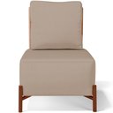 Ver imagem 3 de Poltrona Decorativa Sala de Estar Living Hungria L02 Couríssimo Camel Linho Bege Escuro - Lyam Lyam
