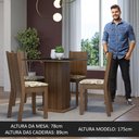 Ver imagem 5 de Conjunto Sala de Jantar Mesa Tampo de Madeira 4 Cadeiras Rustic/preto/lírio Bege Samara Madesa