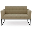 Ver imagem 3 de Sofá Namoradeira e 2 Poltronas Base Industrial Preto Ana Suede Marrom Rt