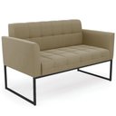 Ver imagem 6 de Sofá Namoradeira e 2 Poltronas Base Industrial Preto Ana Suede Marrom Rt