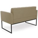 Ver imagem 2 de Sofá Namoradeira e 2 Poltronas Base Industrial Preto Ana Suede Marrom Rt
