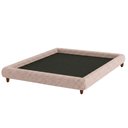 Ver imagem 1 de Cama Queen Base Box Pés Madeira 176cm Nami Linho Rosa Claro - Nexta Casa