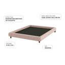 Ver imagem 3 de Cama Queen Base Box Pés Madeira 176cm Nami Linho Rosa Claro - Nexta Casa