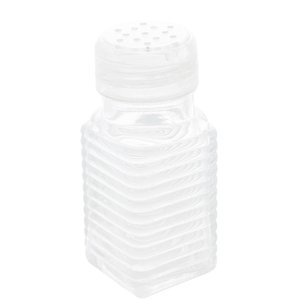 Pote Saleiro Pimenteiro Lyor 80ml Temperos Quadrado de Vidro com Tampa Plástica