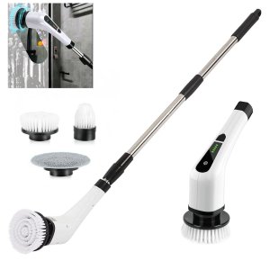 Escova de Limpeza Eletrica 25W Sem Fio Bateria Recarregavel Potente Esfregao Giratorio Casa Cozinha 