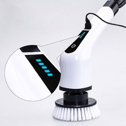 Escova de Limpeza Eletrica 25W Sem Fio Bateria Recarregavel Potente Esfregao Giratorio Casa Cozinha  - 10