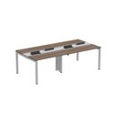 Ver imagem 2 de Estação de Trabalho Mesa Plataforma Escritório Dupla para 4 Pessoas com Caixa de Tomada PDC