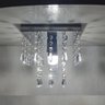 Lustre de Cristal Acrílico Pirulitos Base Inox 20x20 e 20 Cm Soquete E27 - 2