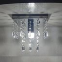 Ver imagem 2 de Lustre de Cristal Acrílico Pirulitos Base Inox 20x20 e 20 Cm Soquete E27