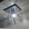 Lustre de Cristal Acrílico Pirulitos Base Inox 20x20 e 20 Cm Soquete E27 - 9