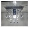 Lustre de Cristal Acrílico Pirulitos Base Inox 20x20 e 20 Cm Soquete E27 - 6
