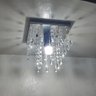 Lustre de Cristal Acrílico Pirulitos Base Inox 20x20 e 20 Cm Soquete E27 - 3