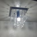 Ver imagem 3 de Lustre de Cristal Acrílico Pirulitos Base Inox 20x20 e 20 Cm Soquete E27