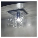 Ver imagem 5 de Lustre de Cristal Acrílico Pirulitos Base Inox 20x20 e 20 Cm Soquete E27