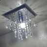 Lustre de Cristal Acrílico Pirulitos Base Inox 20x20 e 20 Cm Soquete E27 - 4
