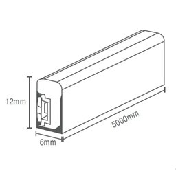 Fita Led Neon 12V Verde 5 Metros IP65 12W/m 120LED/m - 2