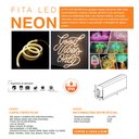 Ver imagem 3 de Fita Led Neon 12V Verde 5 Metros IP65 12W/m 120LED/m