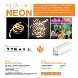 Fita Led Neon 12V Verde 5 Metros IP65 12W/m 120LED/m - 3
