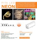 Ver imagem 3 de Fita Led Neon 12V Verde 5 Metros IP65 12W/m 120LED/m